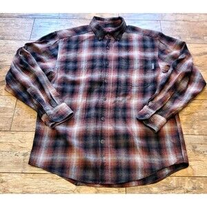 Wolverine Men's Flannel Shirt Size Medium Brown